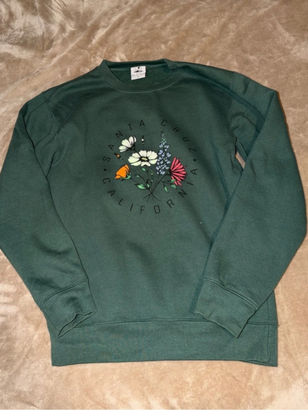 Santa Cruz Skateboards Forest Green Floral Crew Sweatshirt